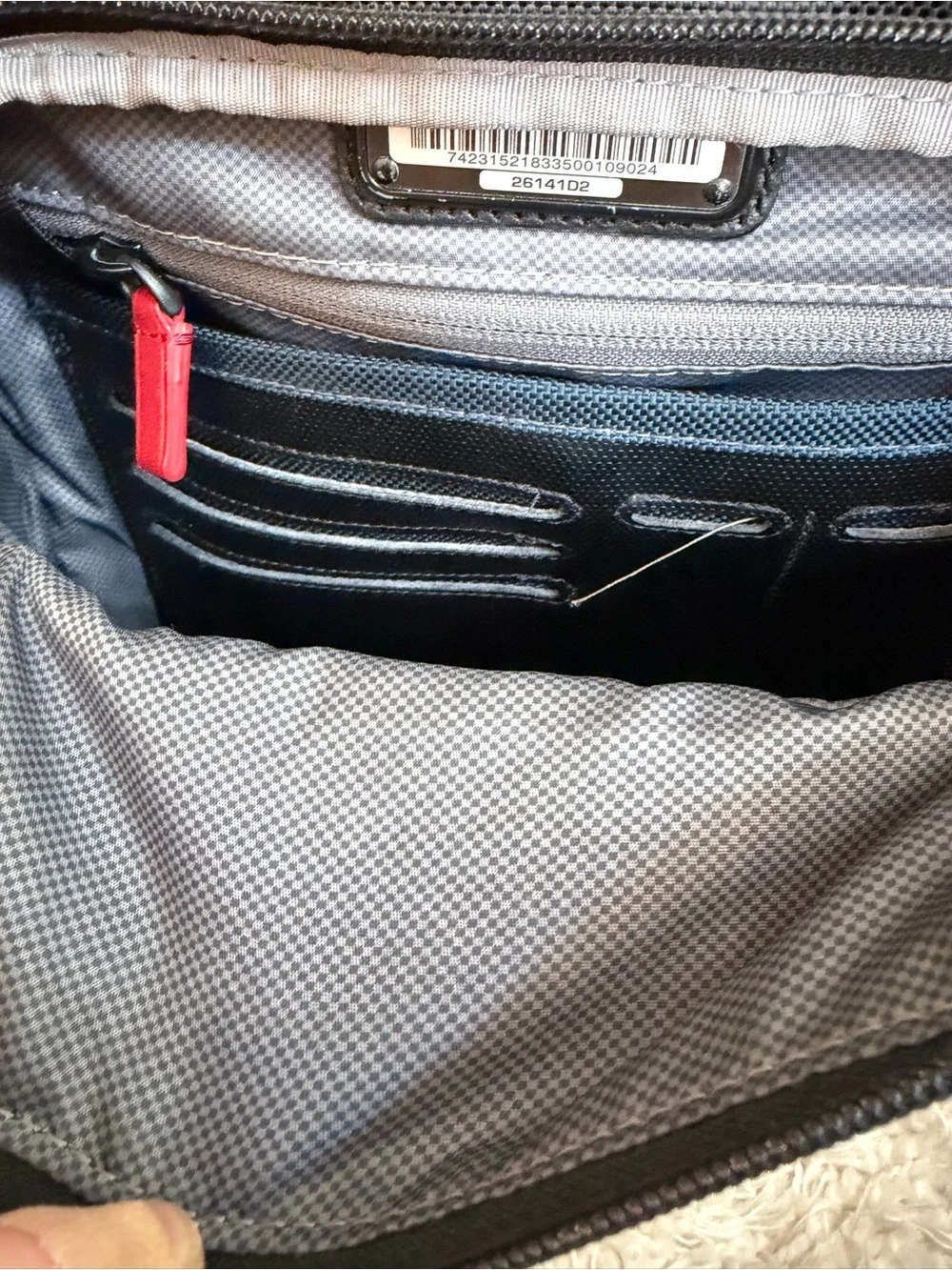 Tumi Black Men's Briefcase with Shoulder Strap
